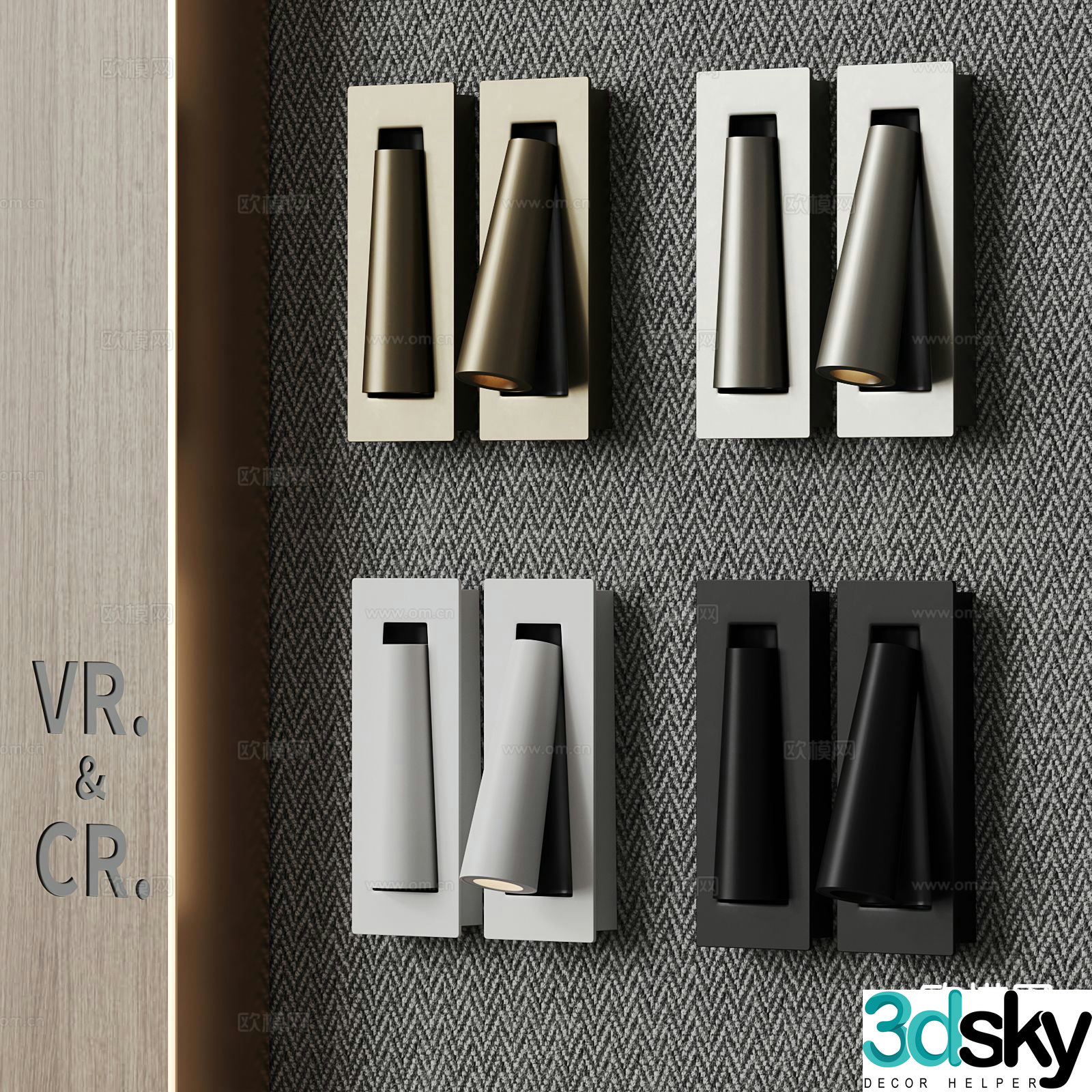 Modern wall light metal wall light 3d model
