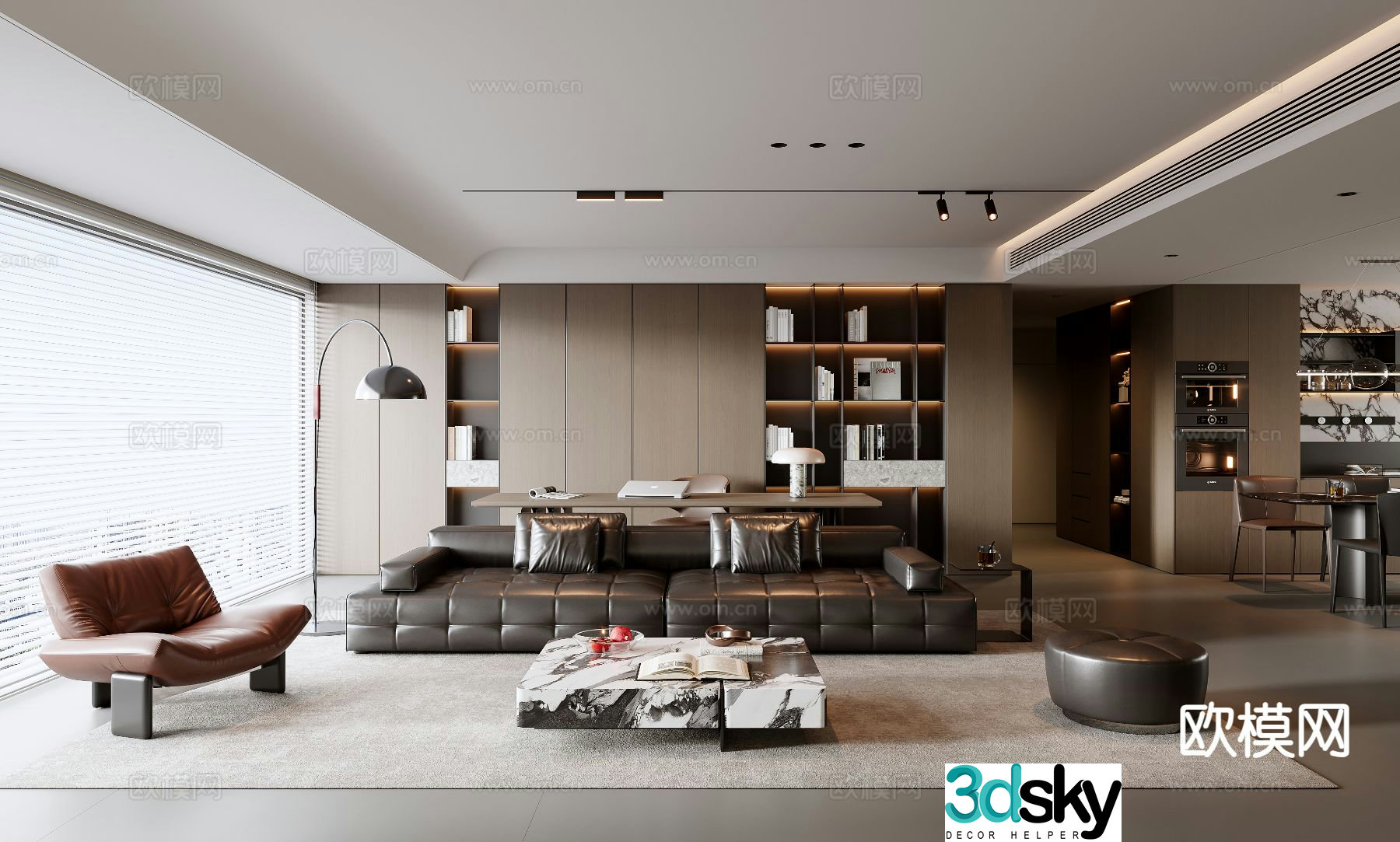 Italian living room 3d model
