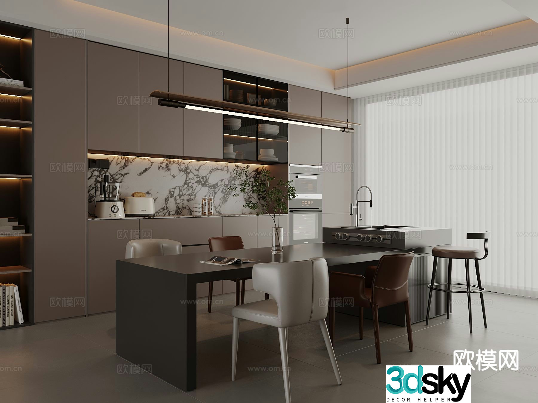 Italian restaurant 3d model