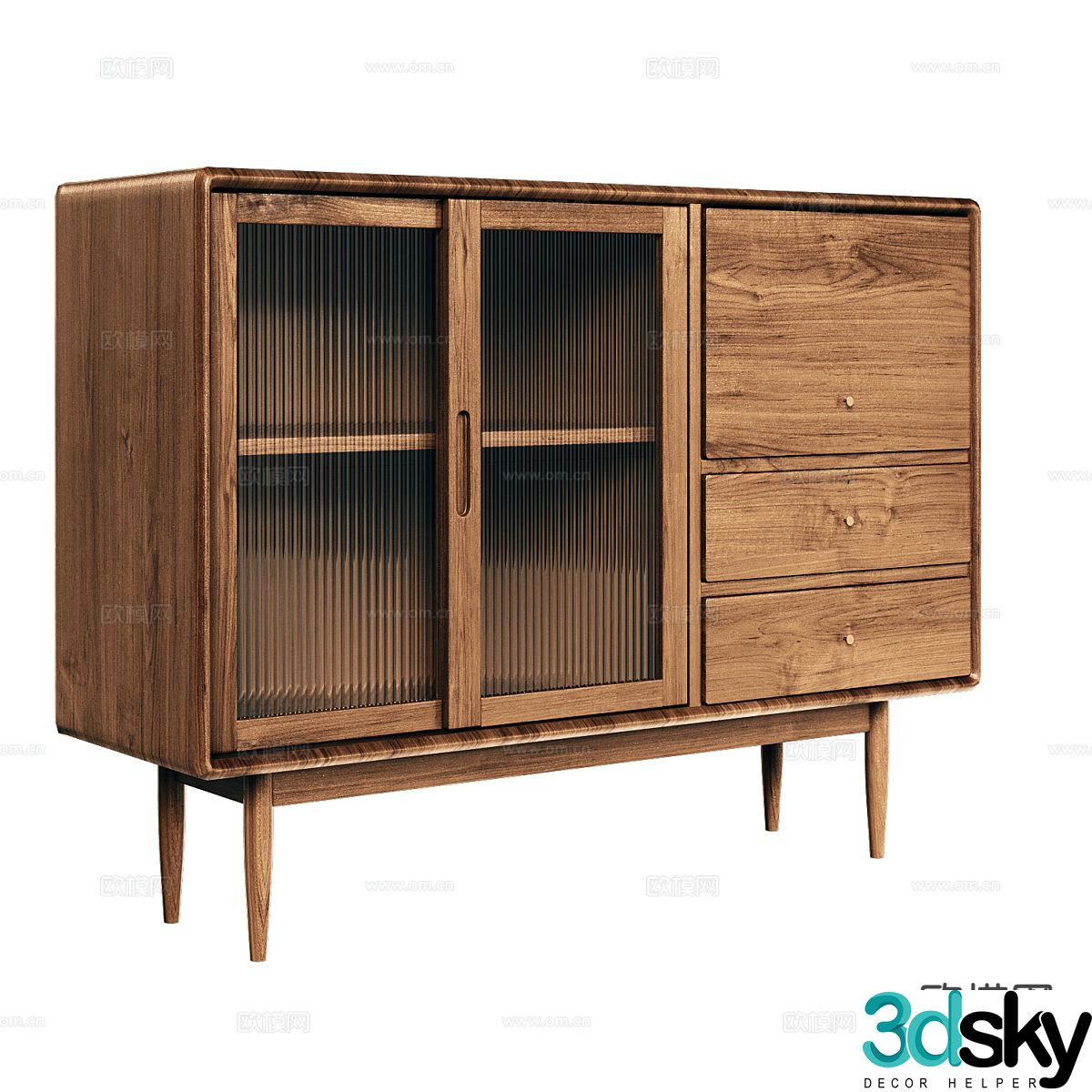 Nordic sideboard entrance cabinet 3d model