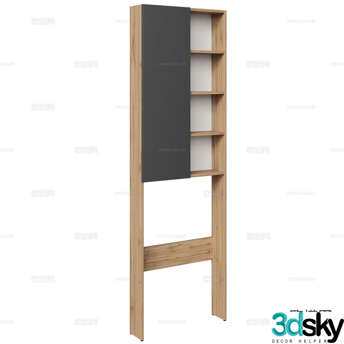 Nordic simple decorative cabinet hall cabinet high cabinet 3D model