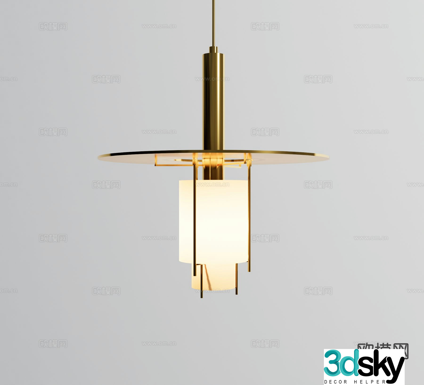 Light luxury chandelier bedside chandelier 3d model