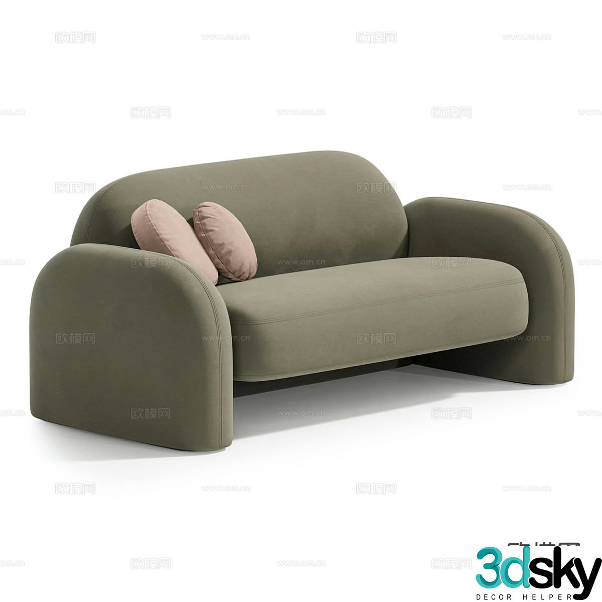 Modern love sofa 3d model