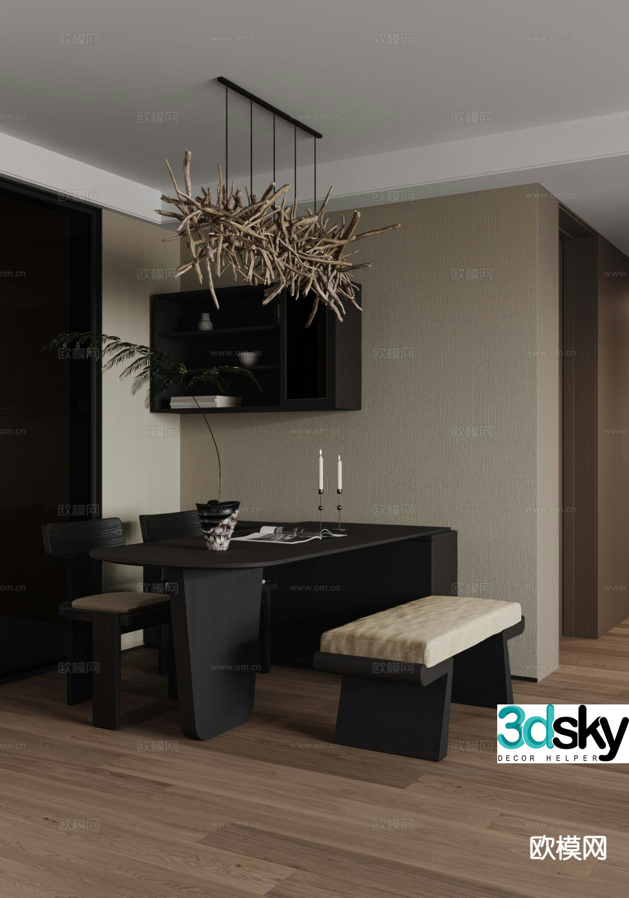 Modern restaurant 3d model