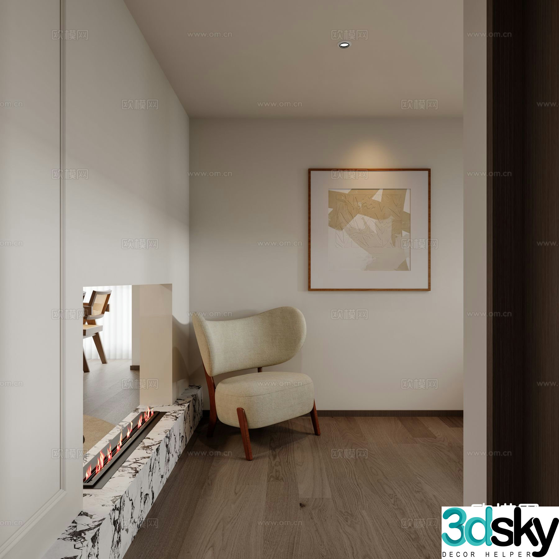 Modern entrance hall 3D model