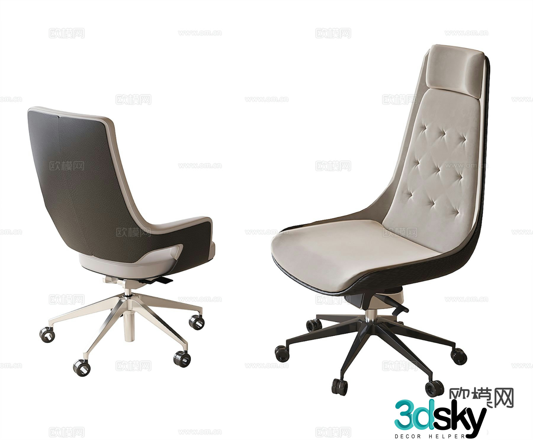Modern office chair boss chair swivel chair 3d model