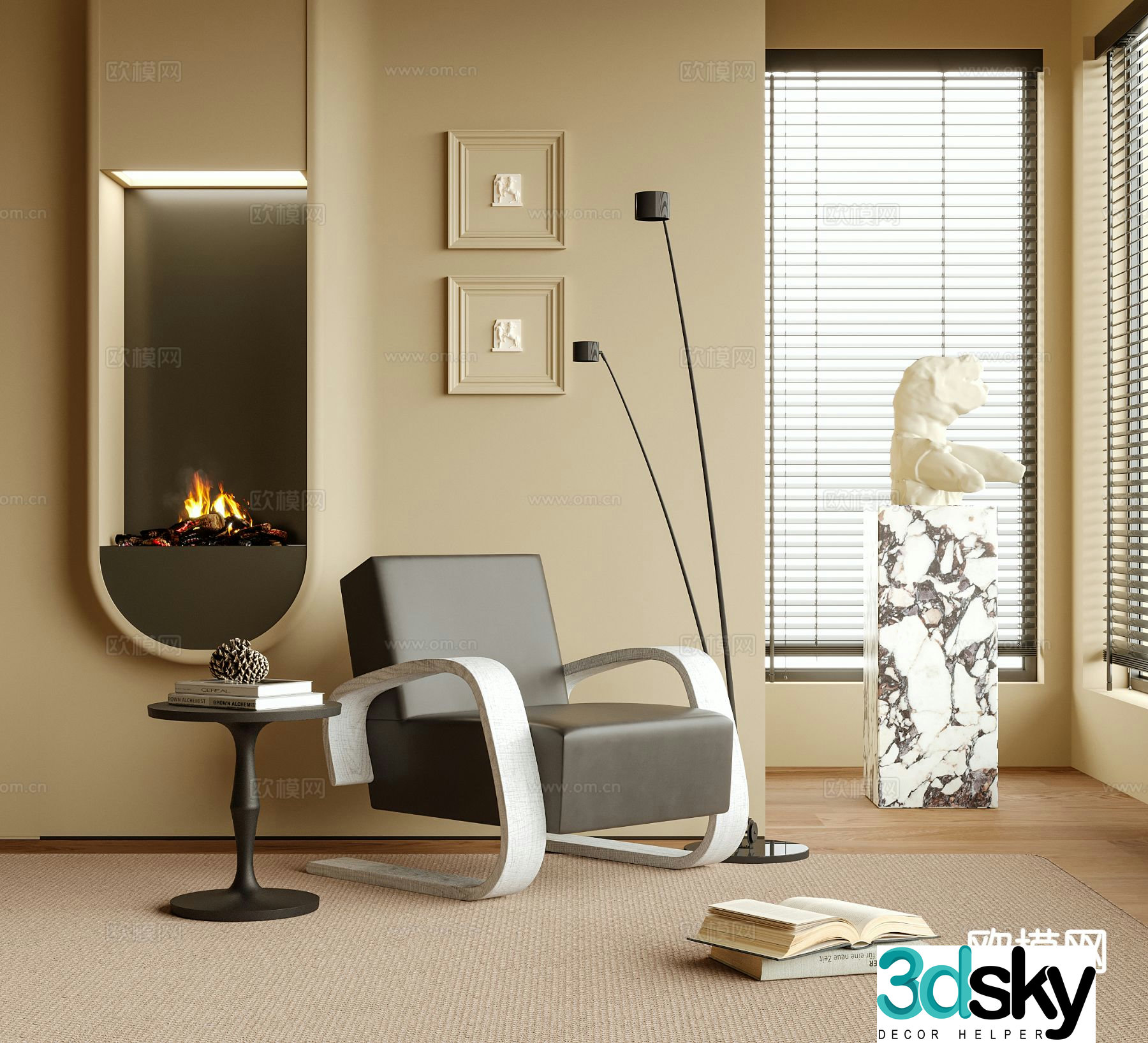 Modern lounge chair 3d model