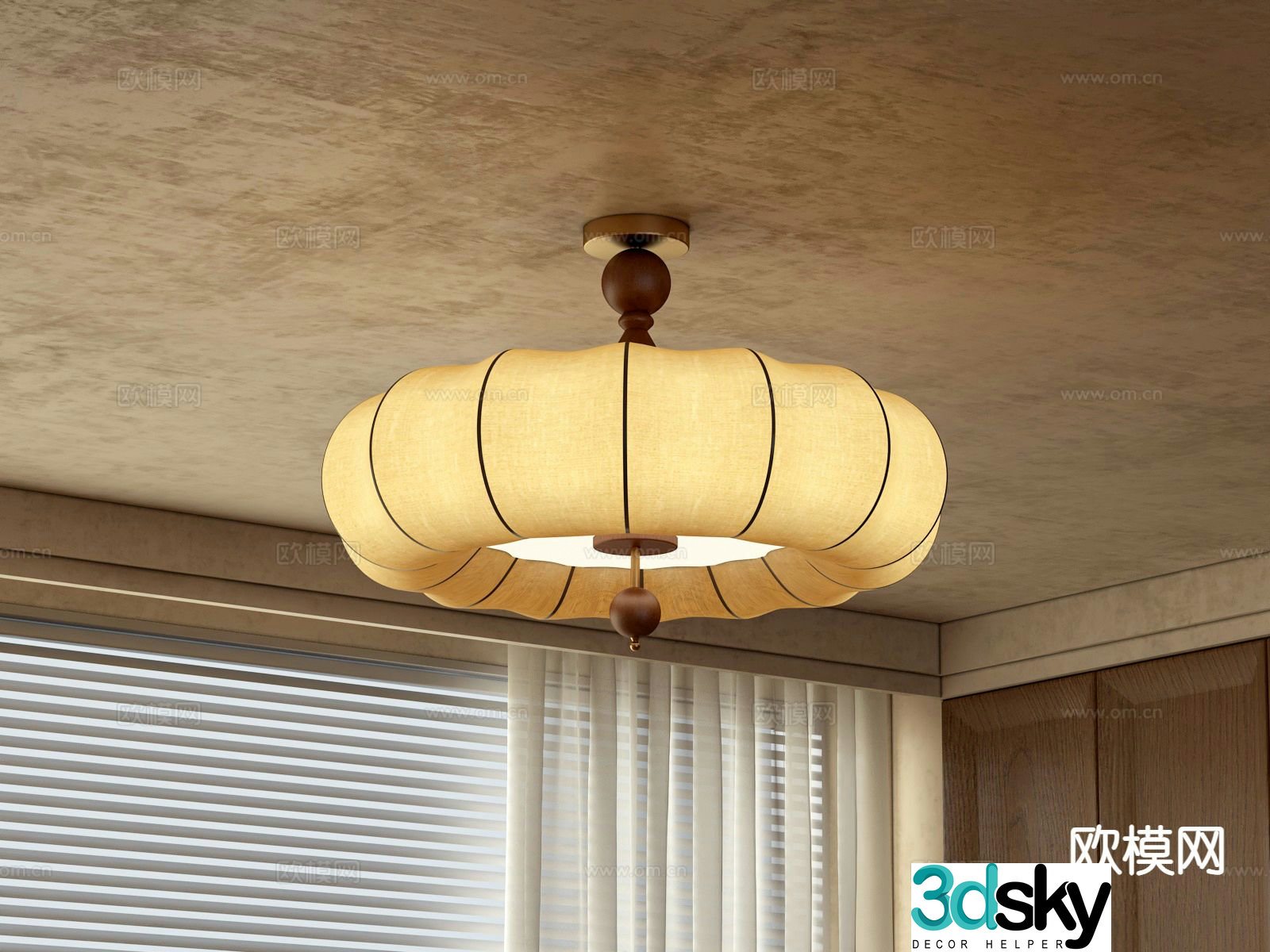 Medieval style chandelier 3d model
