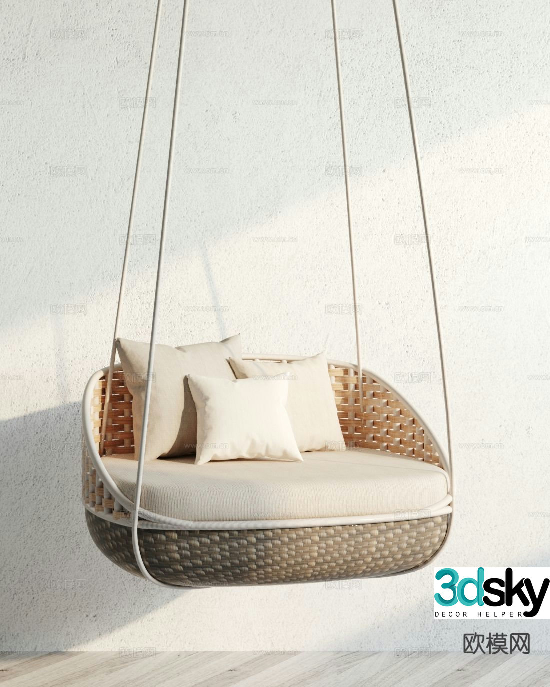 Fabric leisure hanging chair 3d model