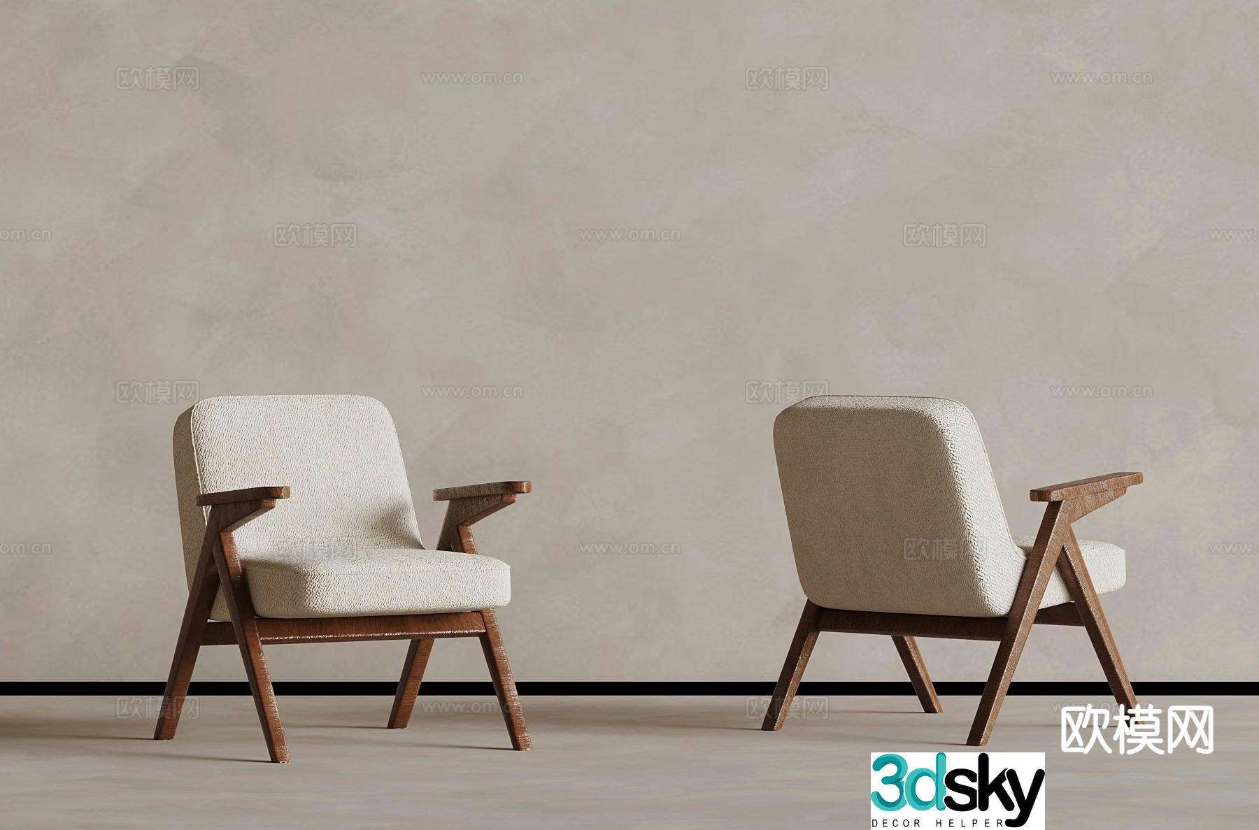 Medieval style leisure chair armchair 3d model