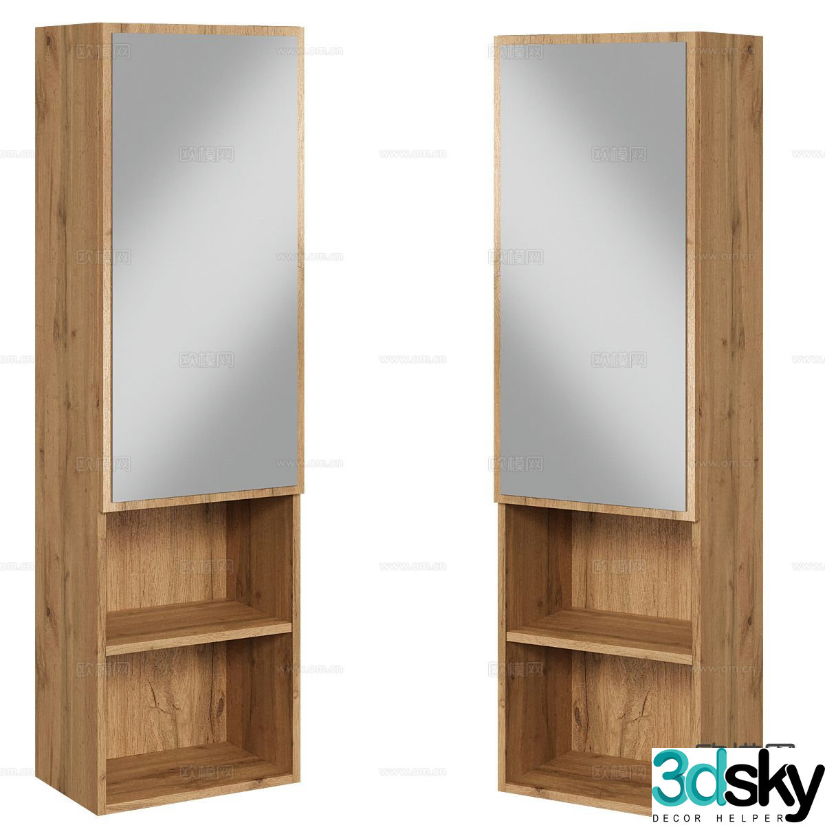 Nordic simple decorative cabinet hall cabinet 3D model