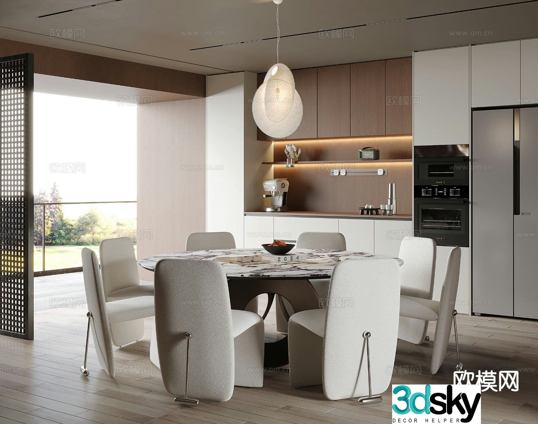 Modern restaurant 3d model