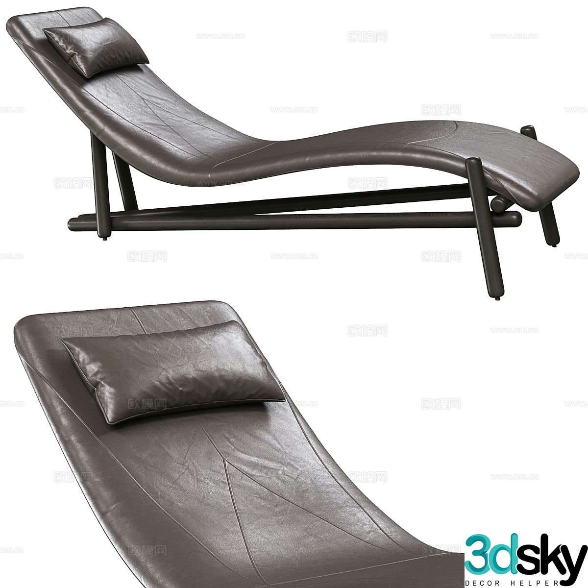 Leather recliner 3d model
