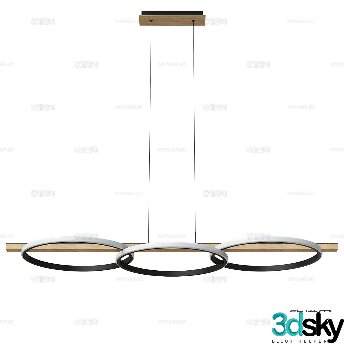 Modern minimalist chandelier 3d model