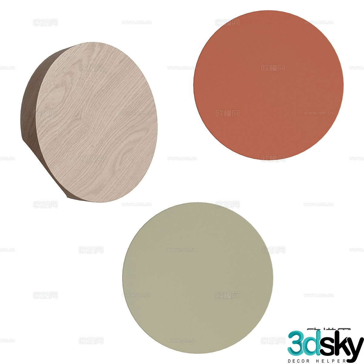 Round wall light 3d model