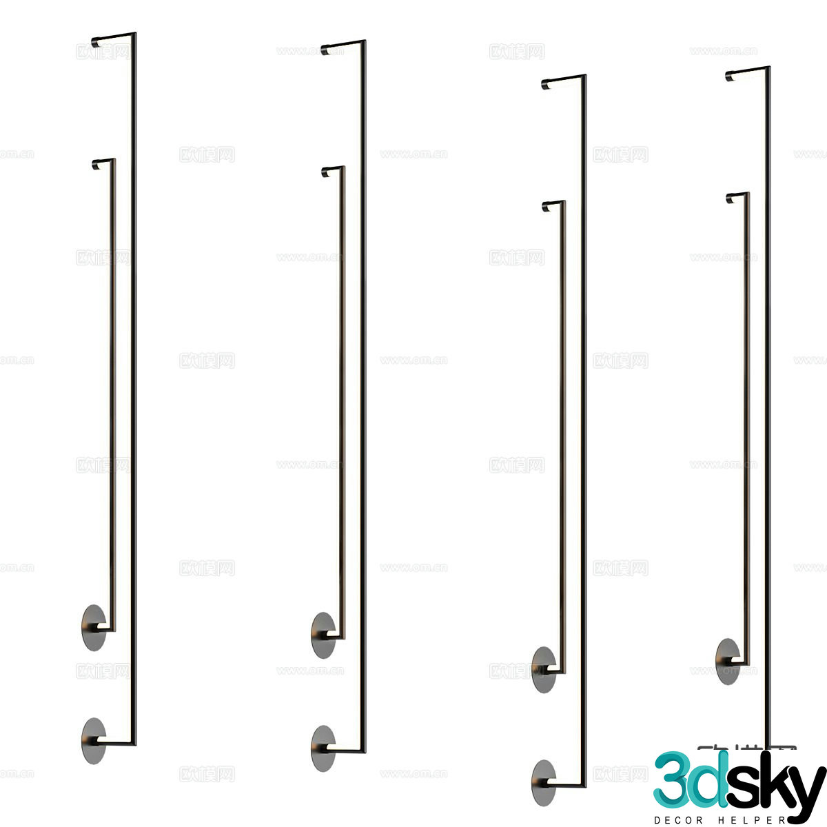 Modern minimalist wall lamp 3d model