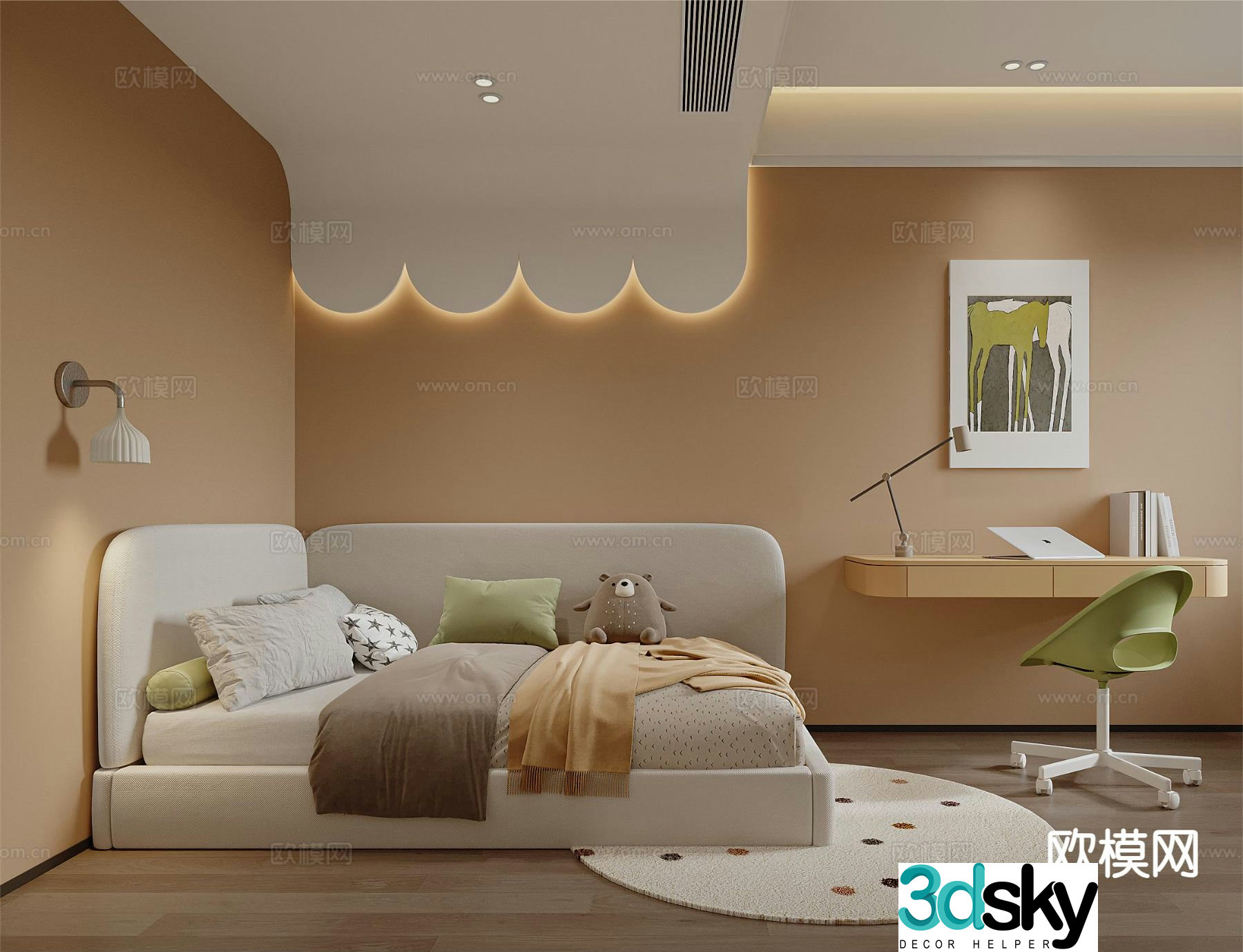 Modern children’s room children’s room 3d model