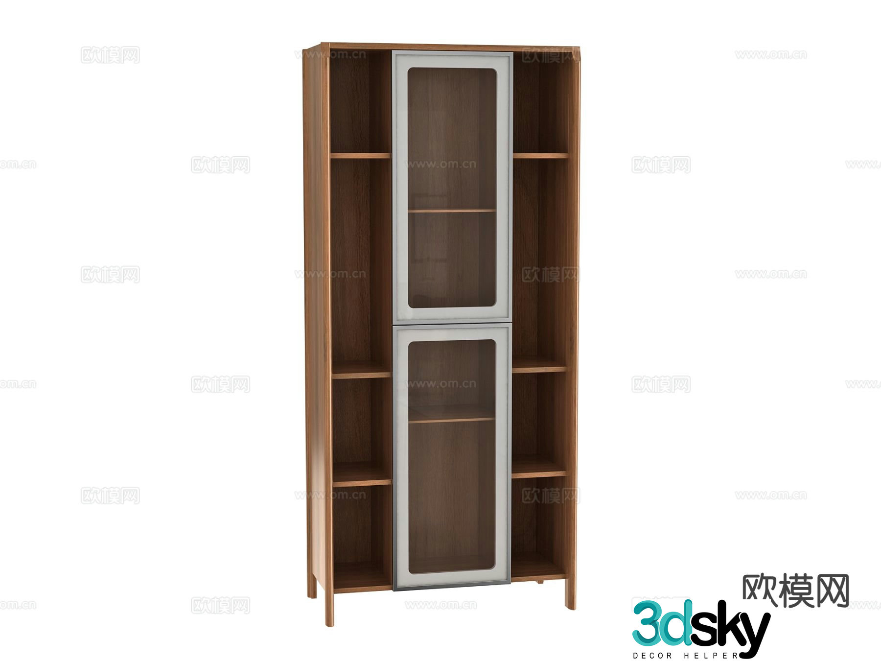Modern bookcase decorative cabinet 3d model