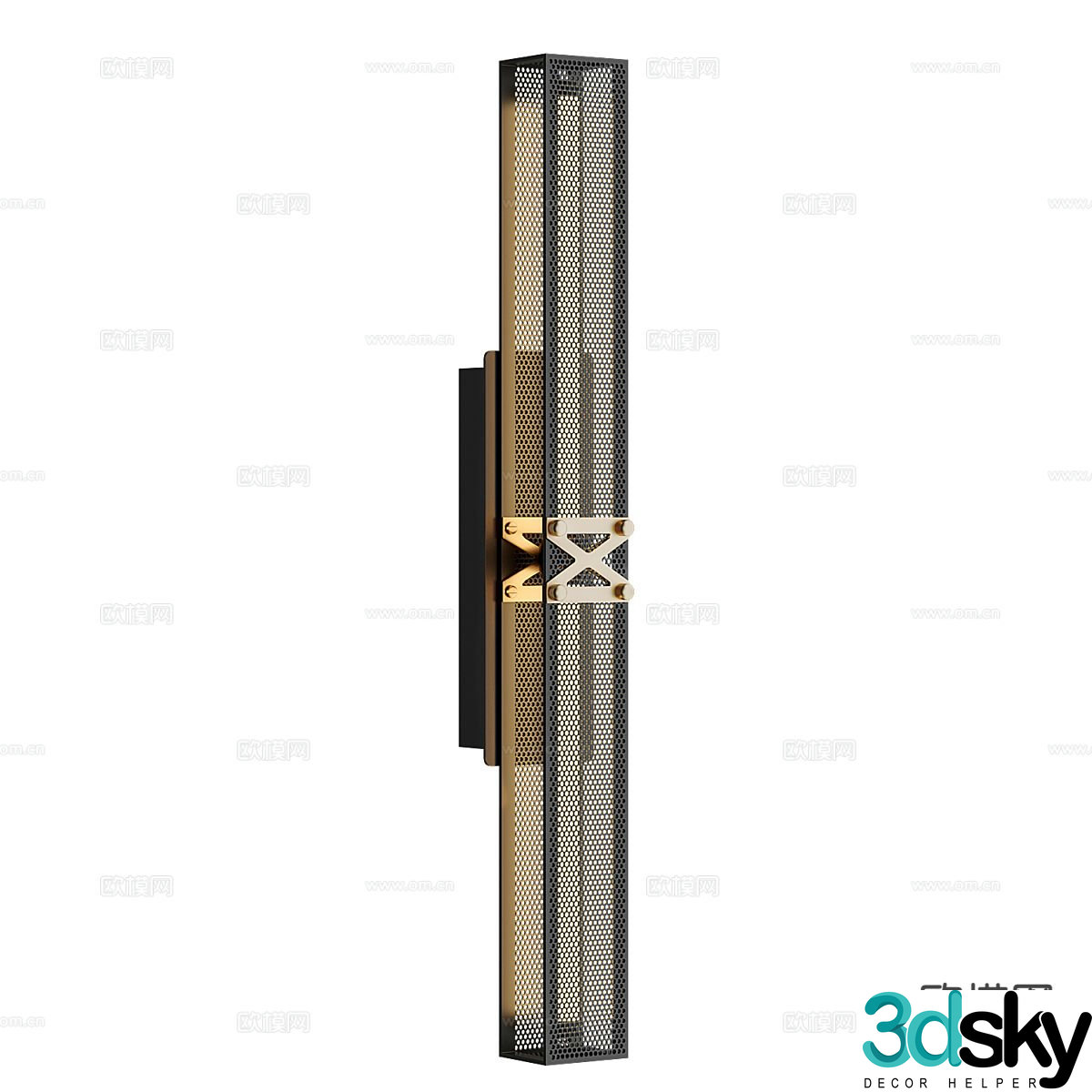 Light luxury wall lamp linear wall lamp 3d model