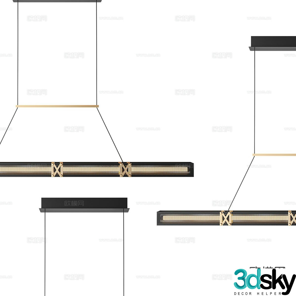 Modern chandelier 3d model