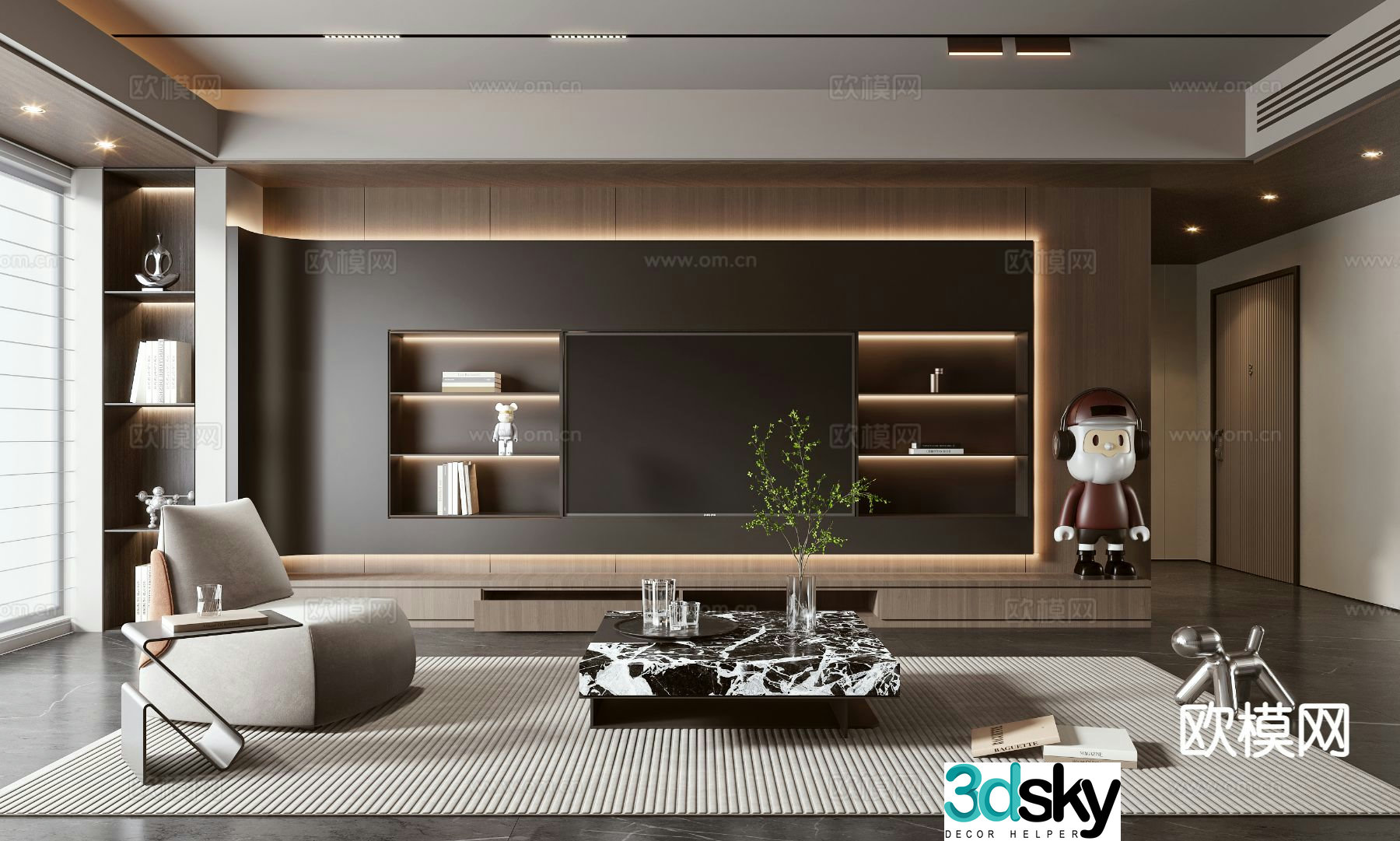 Italian living room 3d model