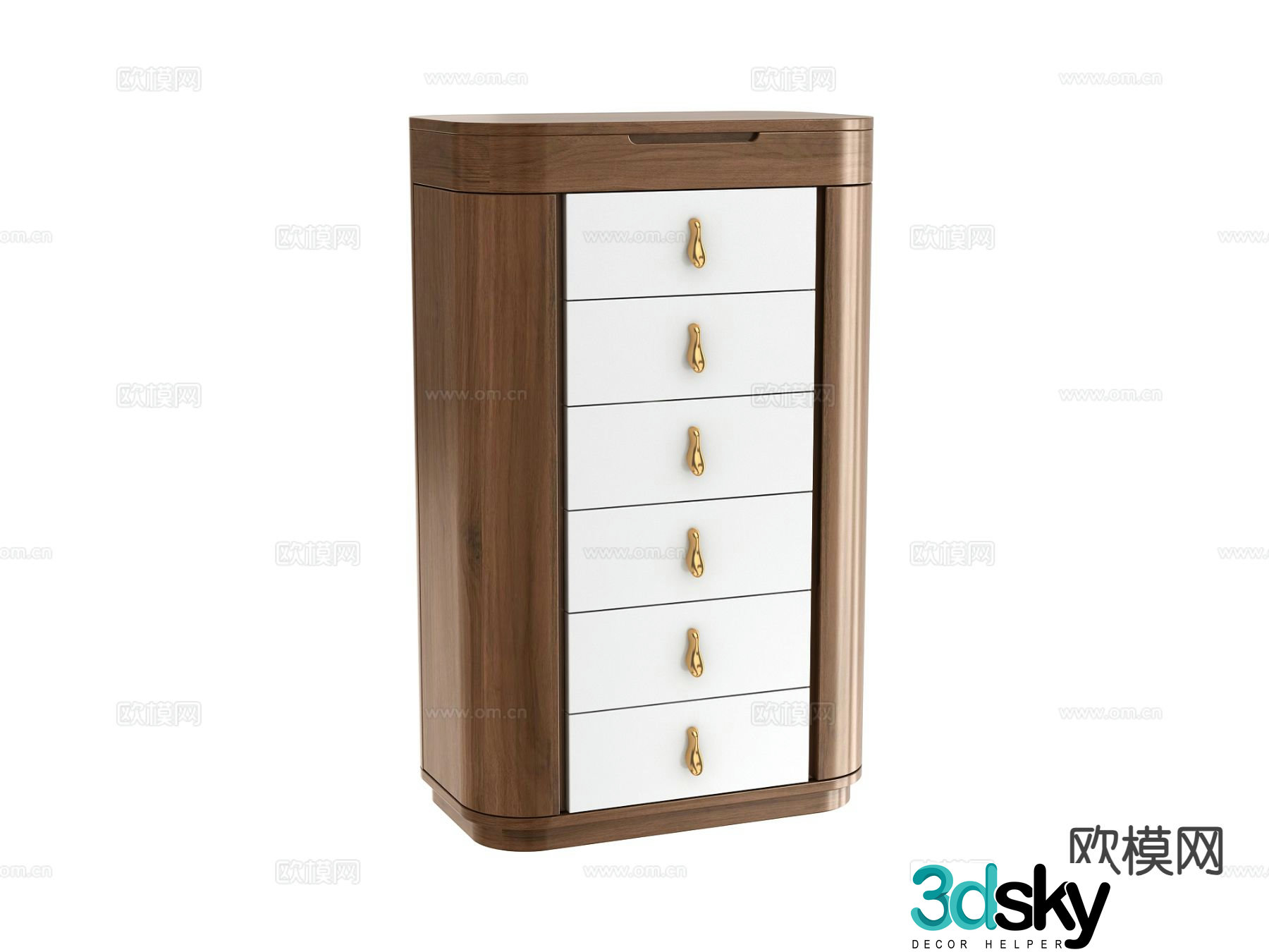 Light luxury chest 3D model