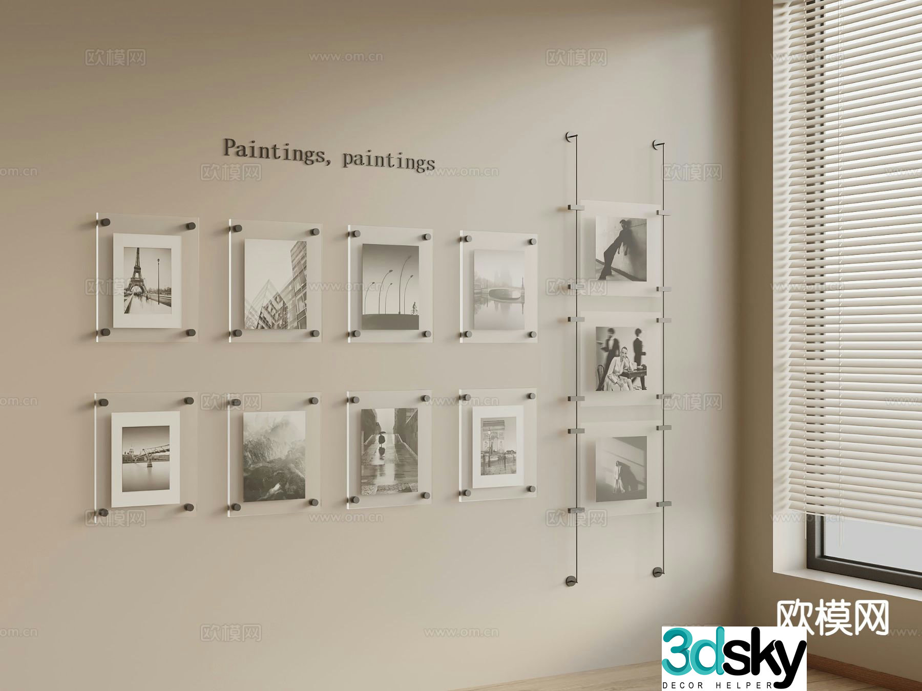 Photo wall acrylic decorative painting landscape photo 3D model