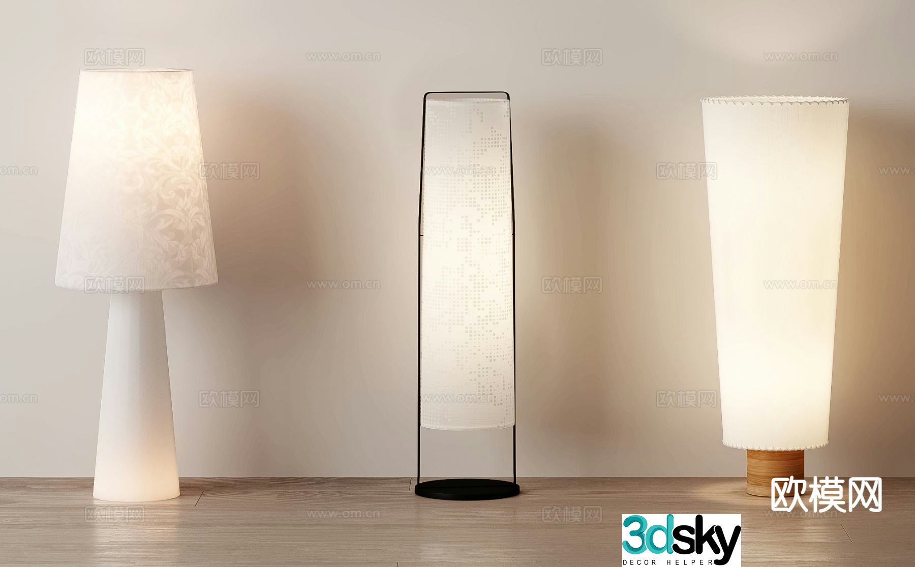 Light luxury floor lamp decorative lamp 3d model