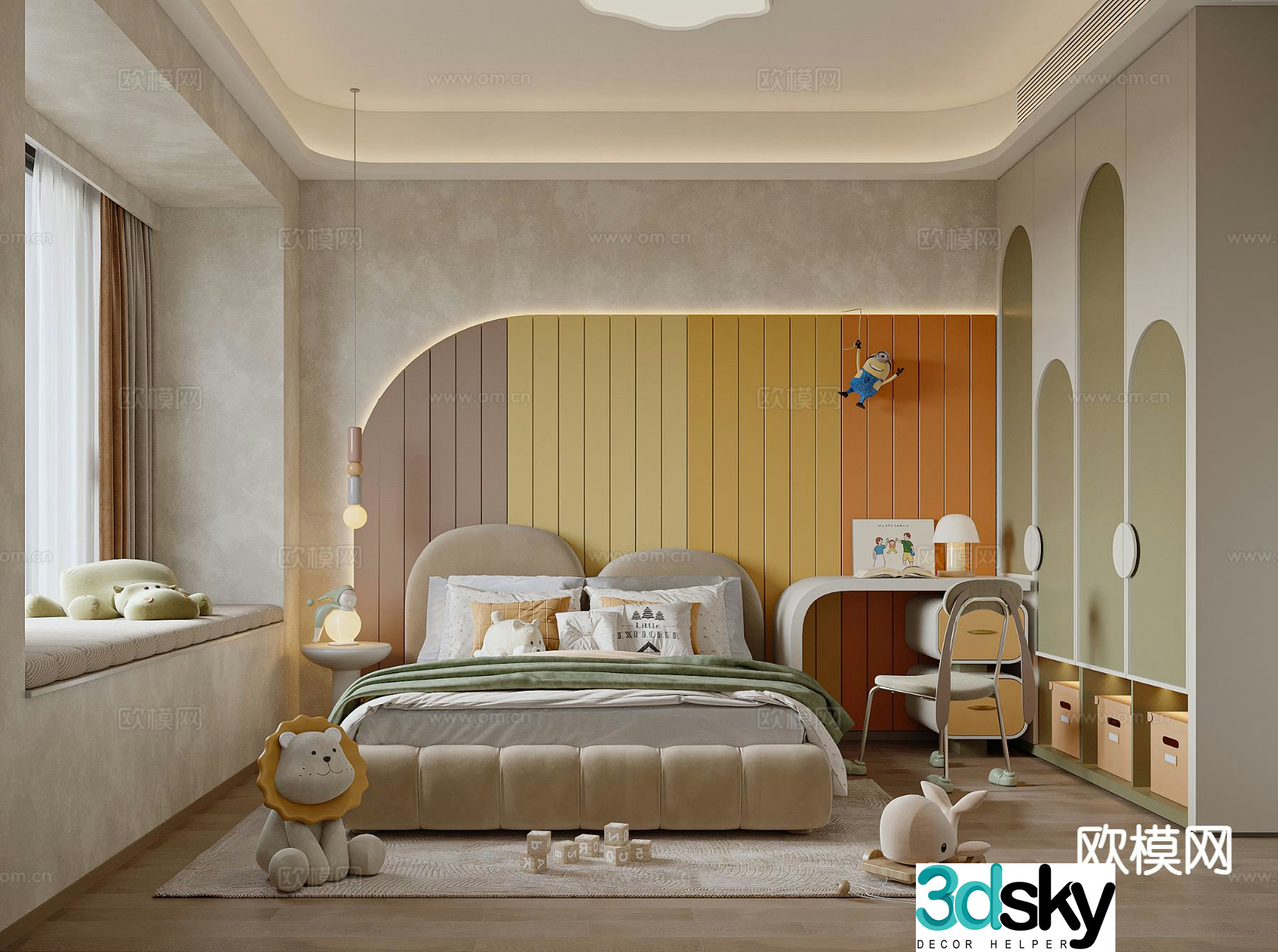 Modern children’s room children’s room 3d model