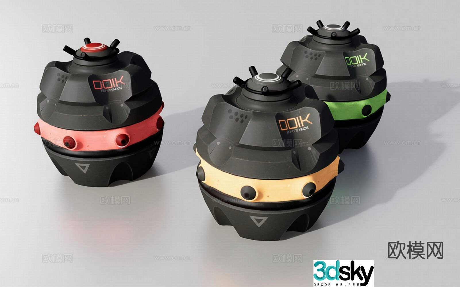 biological grenade 3d model