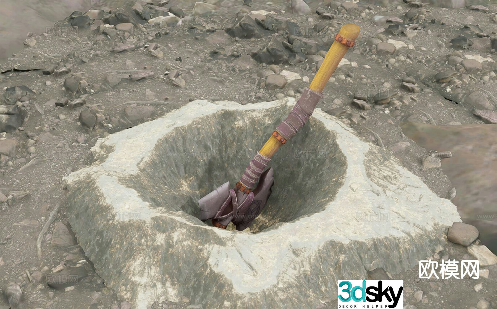 Ax of Wrath game sketch 3d model