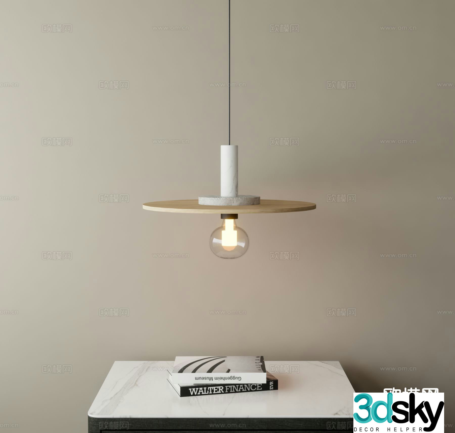 Modern chandelier bedside chandelier small chandelier 3d model