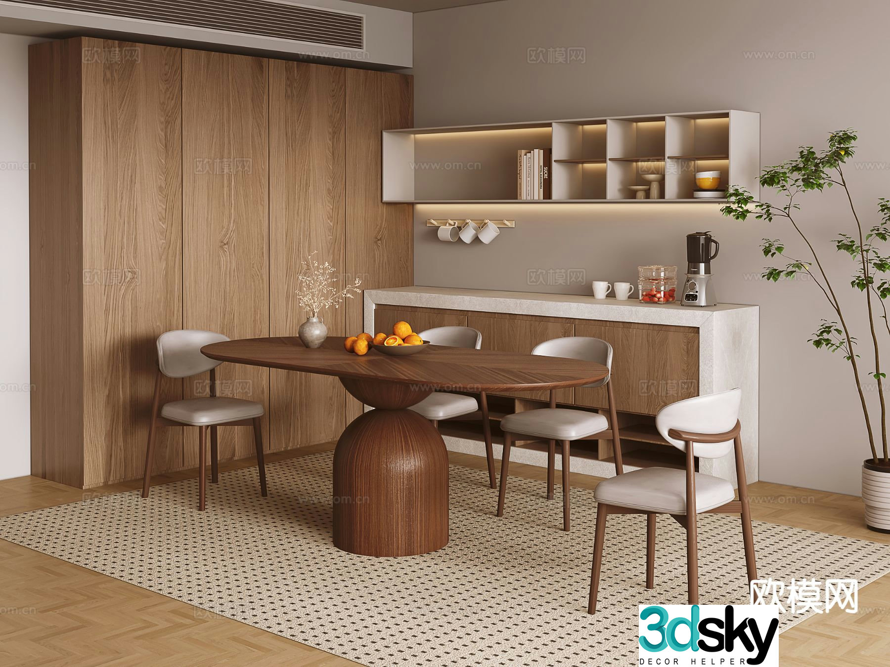 Medieval style restaurant 3d model