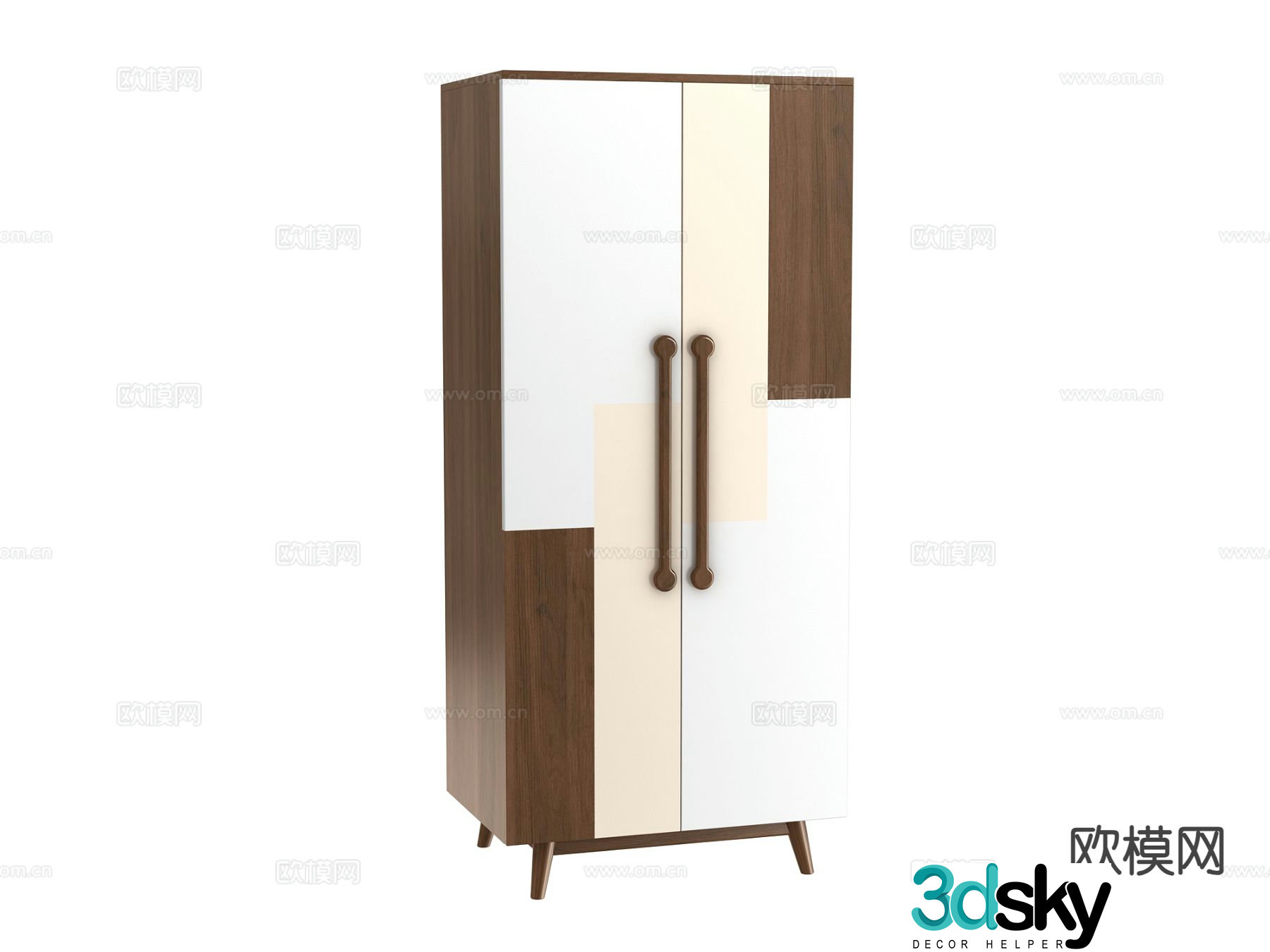 Modern finished wardrobe 3d model