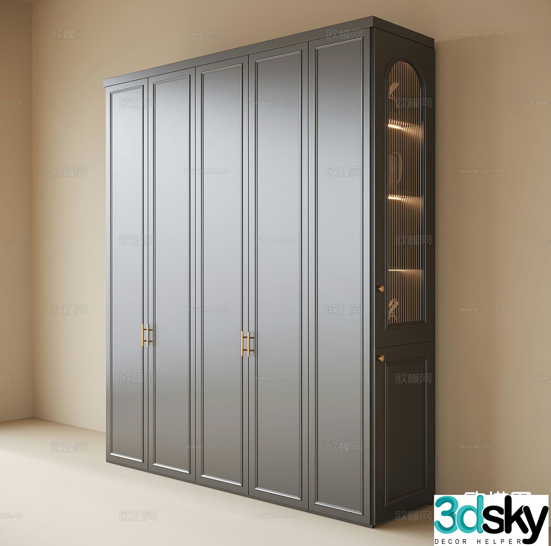 French wardrobe 3d model