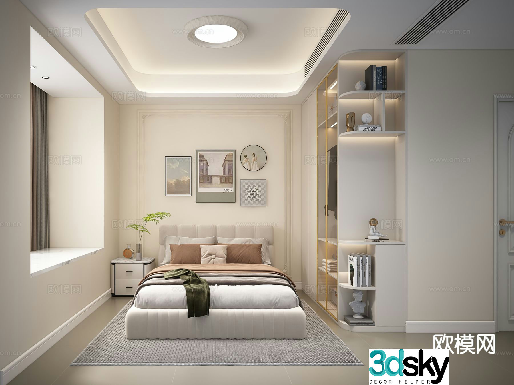 French bedroom second bedroom 3d model