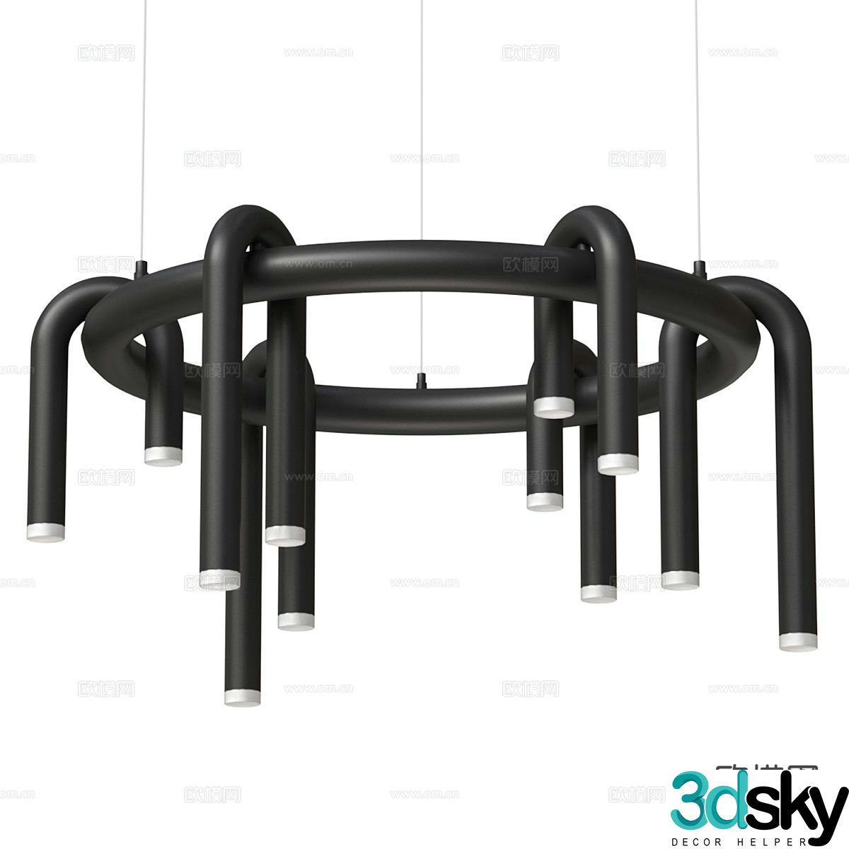 Modern creative chandelier 3d model