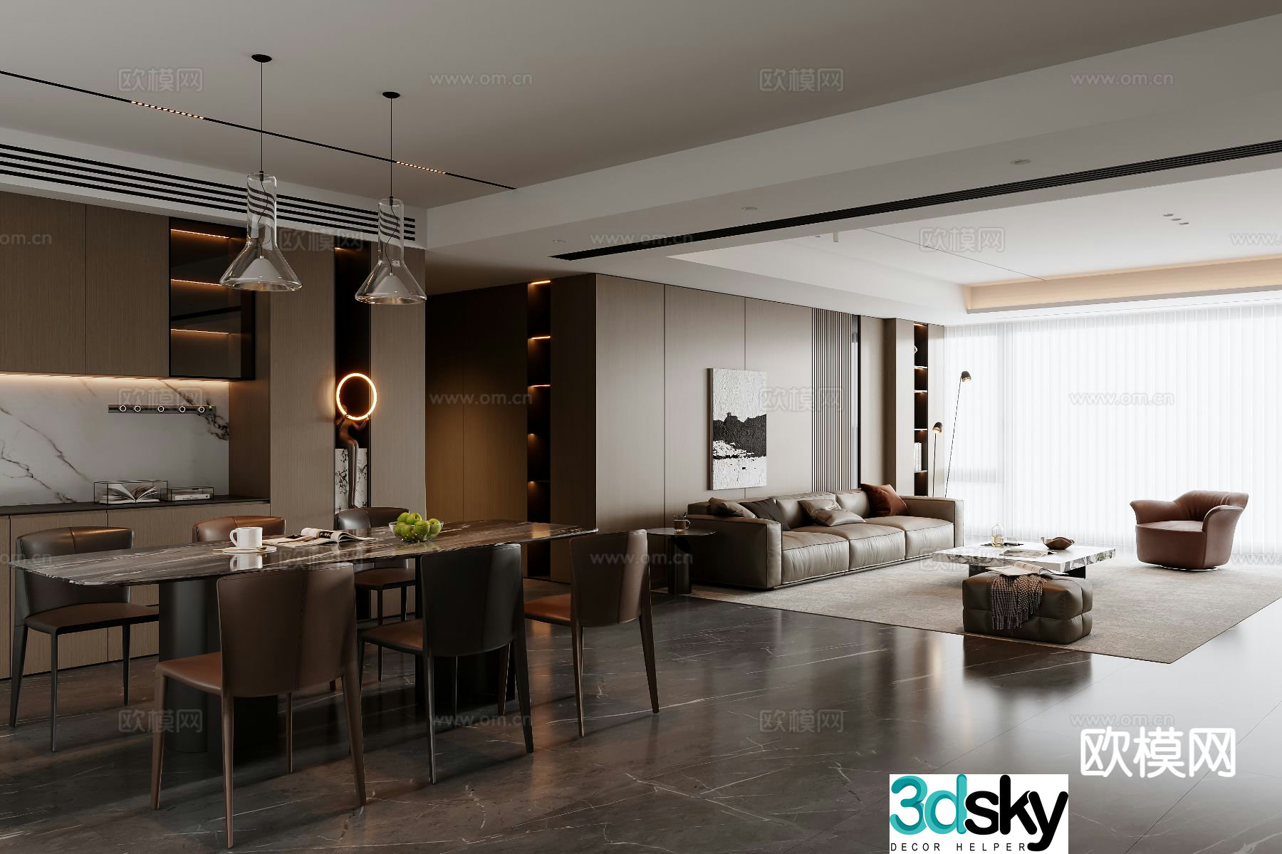 Italian restaurant 3d model