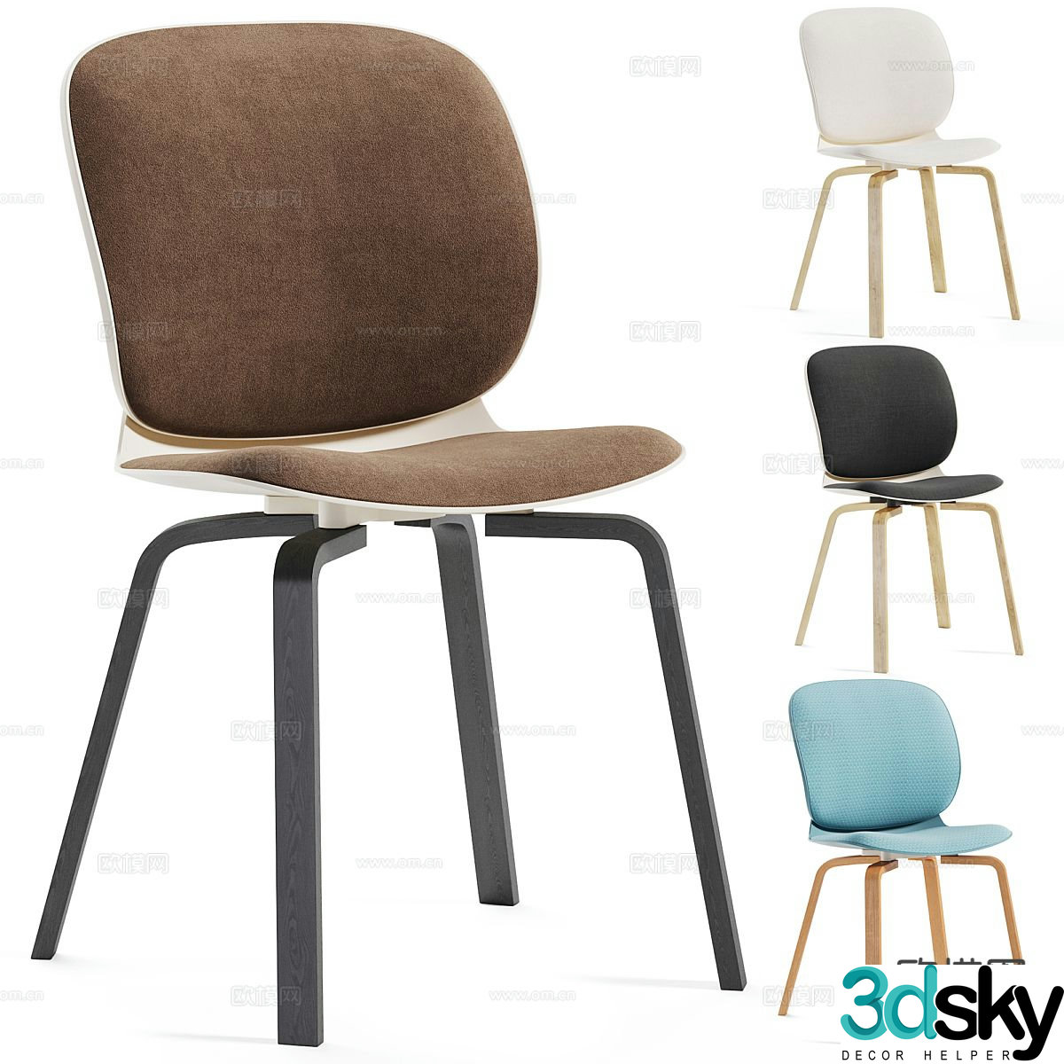 Modern chair dining chair 3d model