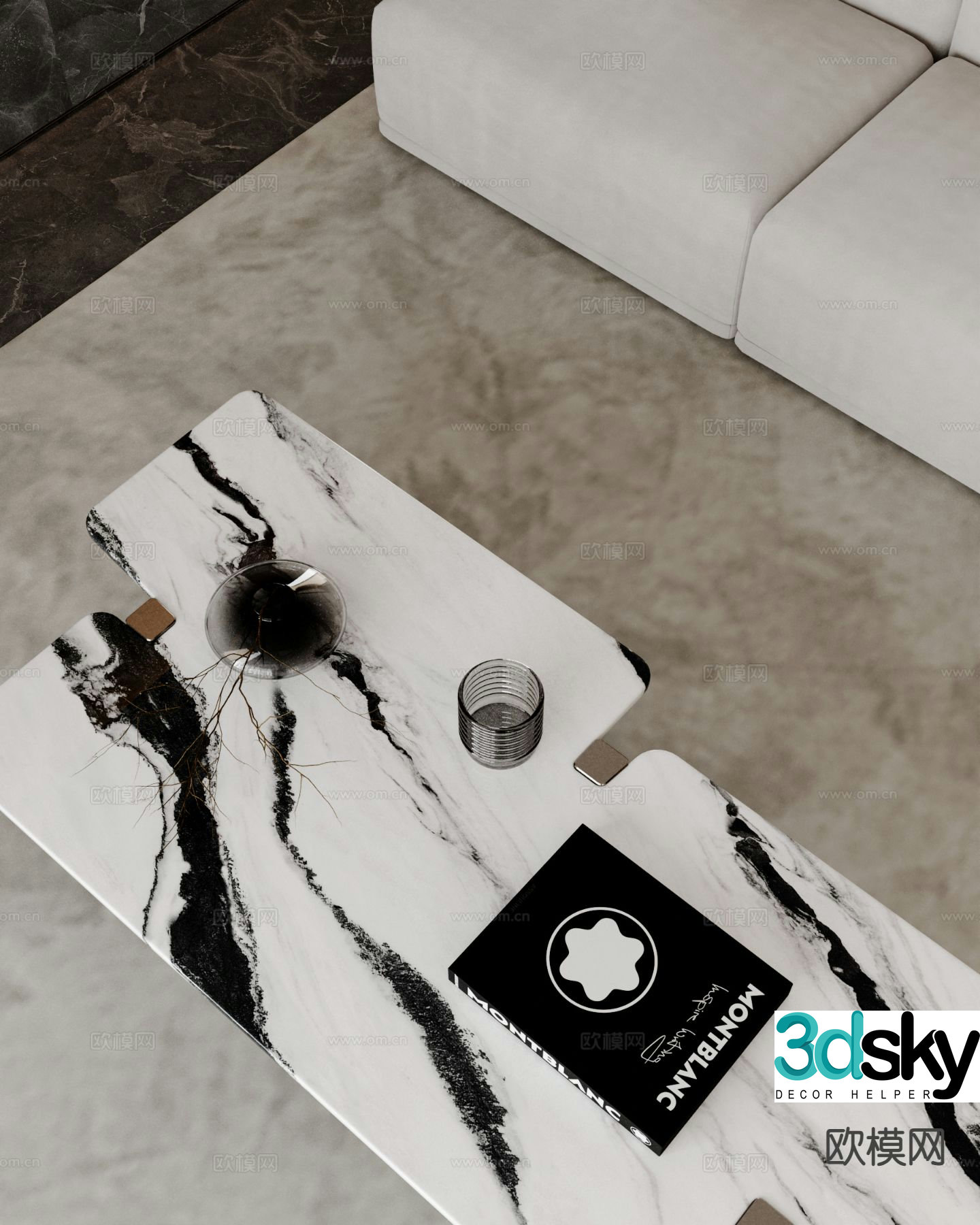 Modern coffee table 3d model