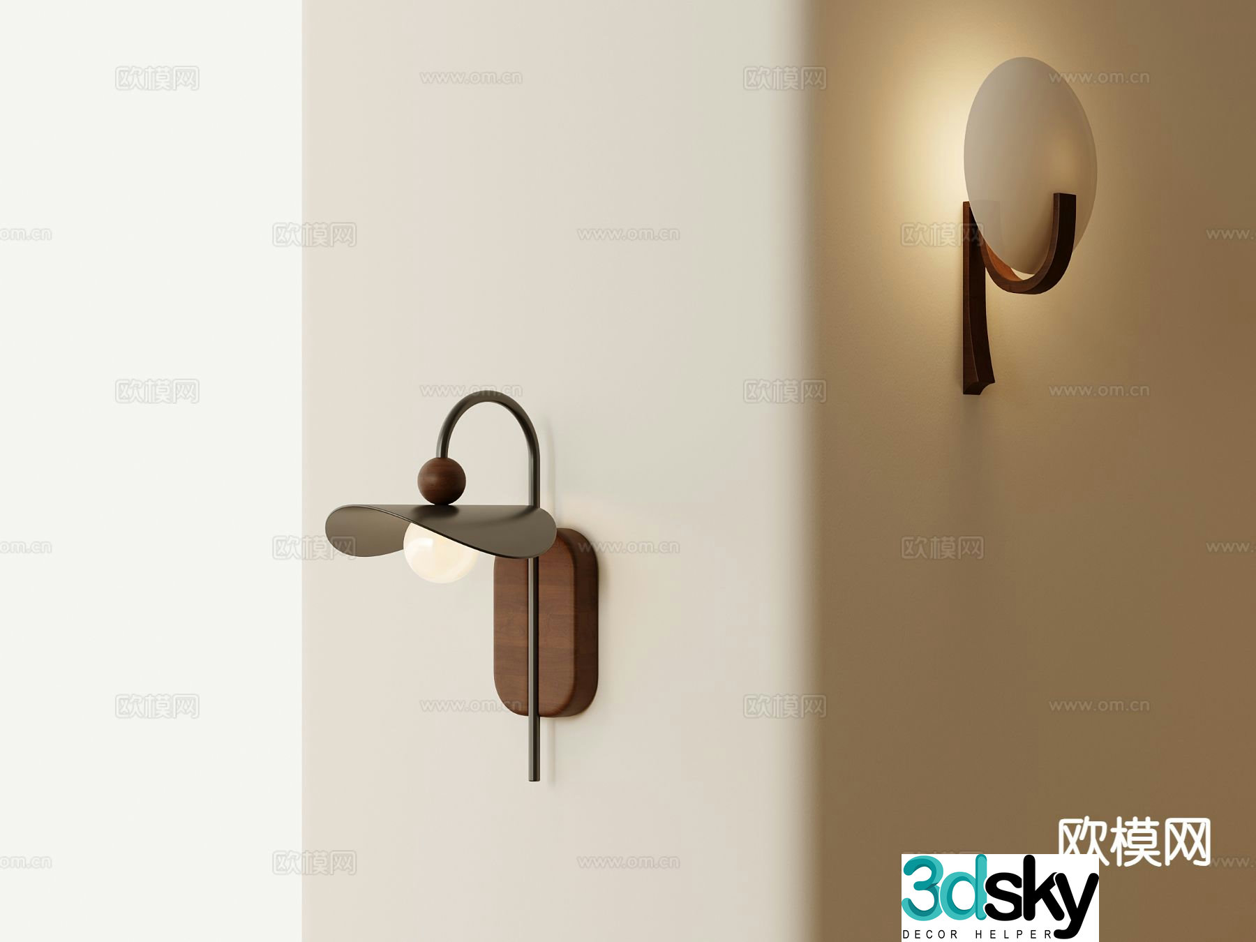 Medieval style wall lamp 3d model