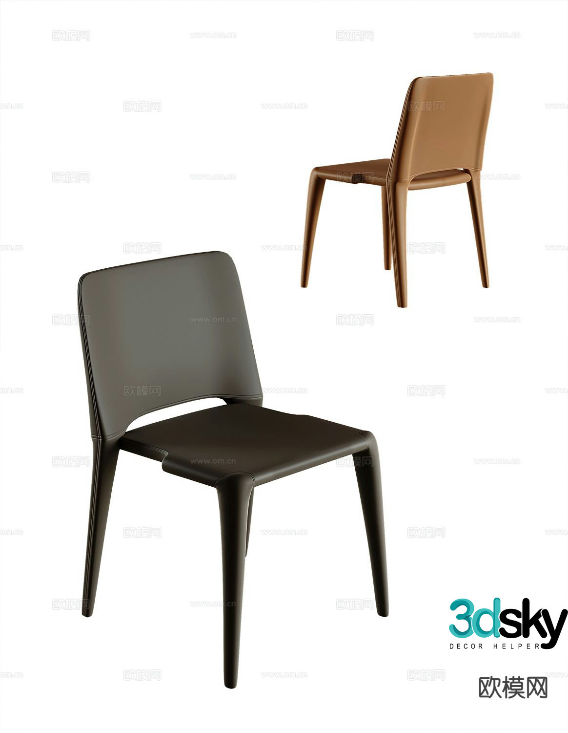 Modern single chair chair 3d model