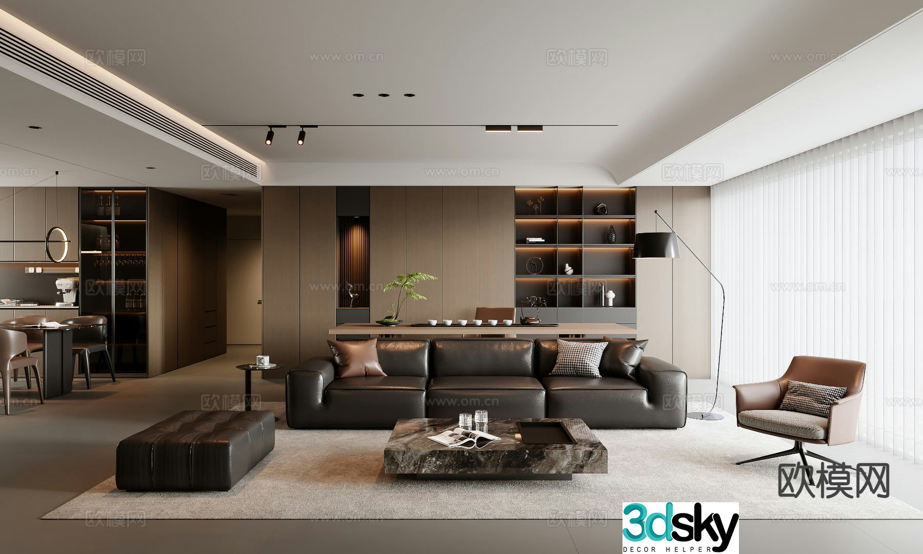 Italian living room 3d model