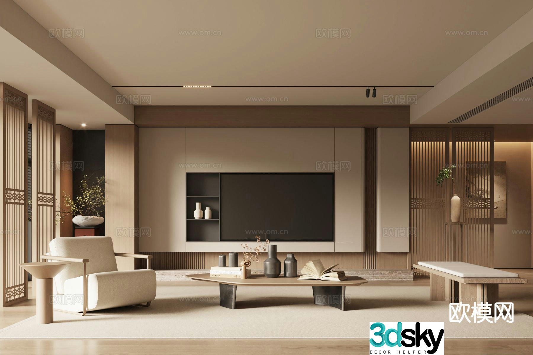 Song style living room 3D model