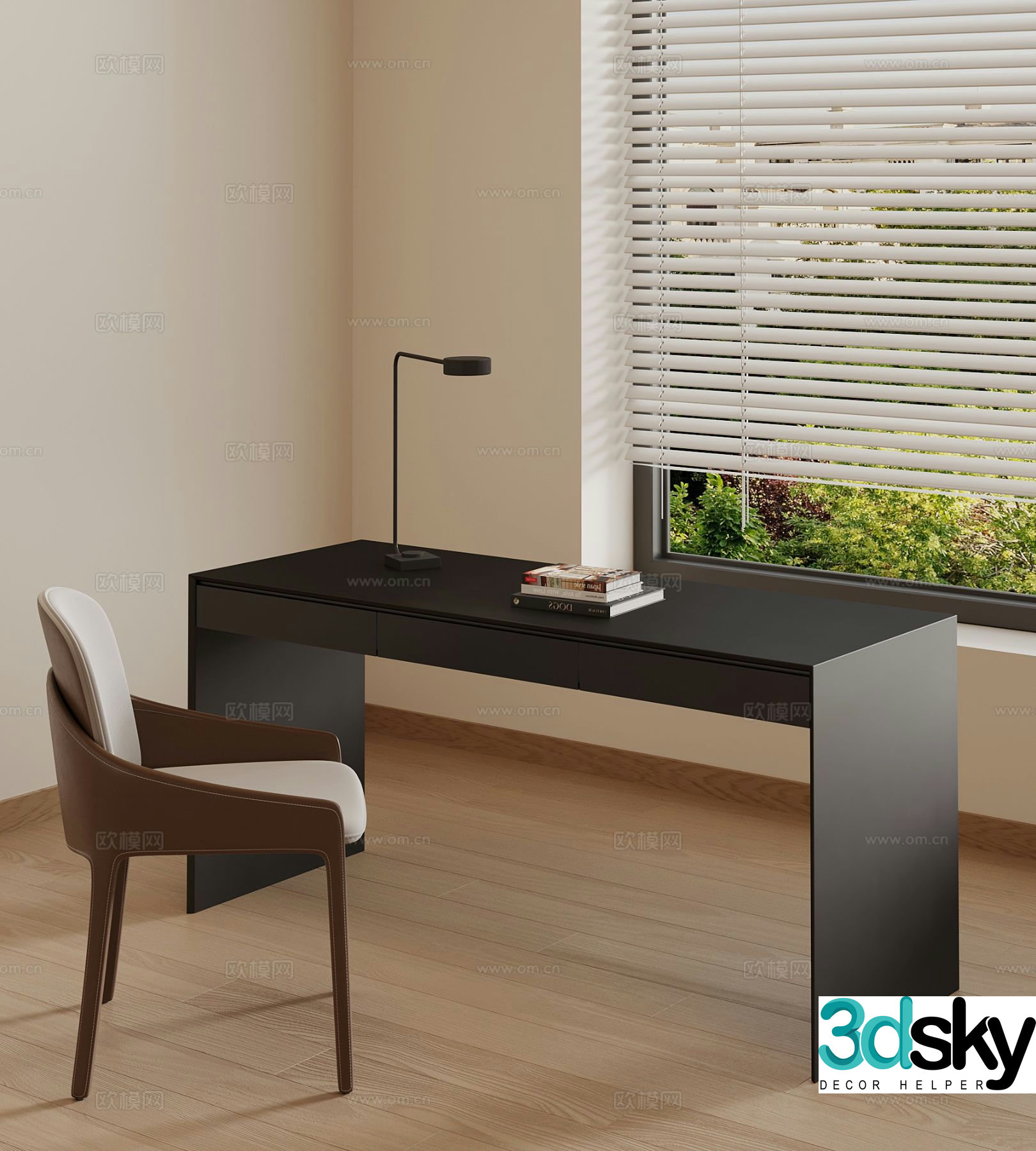 Modern desk chair 3d model