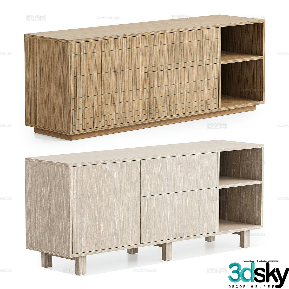 Nordic TV cabinet 3d model