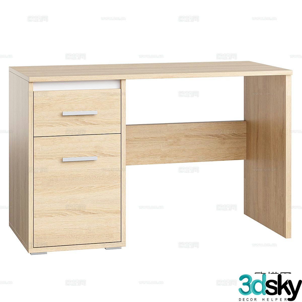 Log style desk desk 3d model