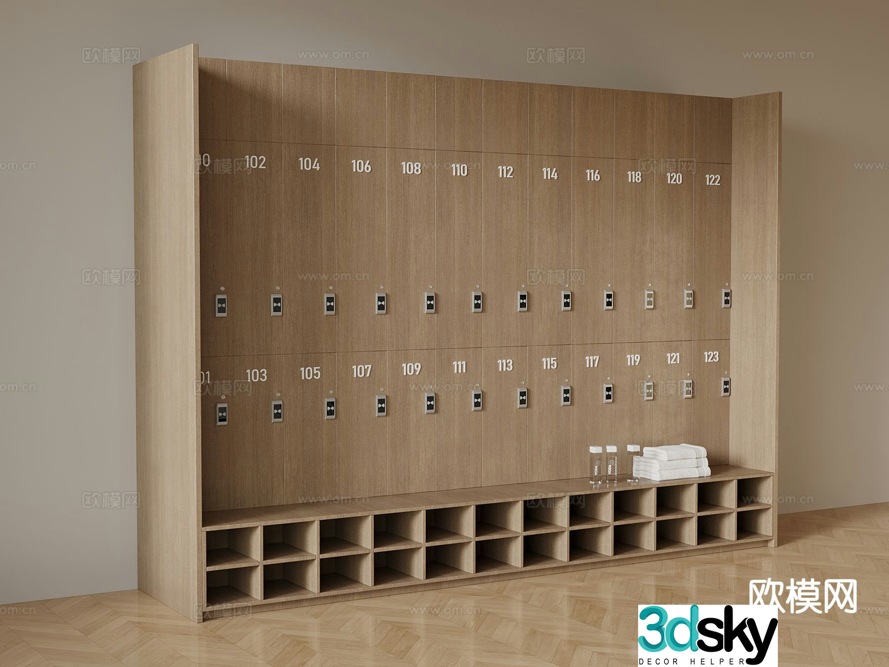 Modern locker 3d model