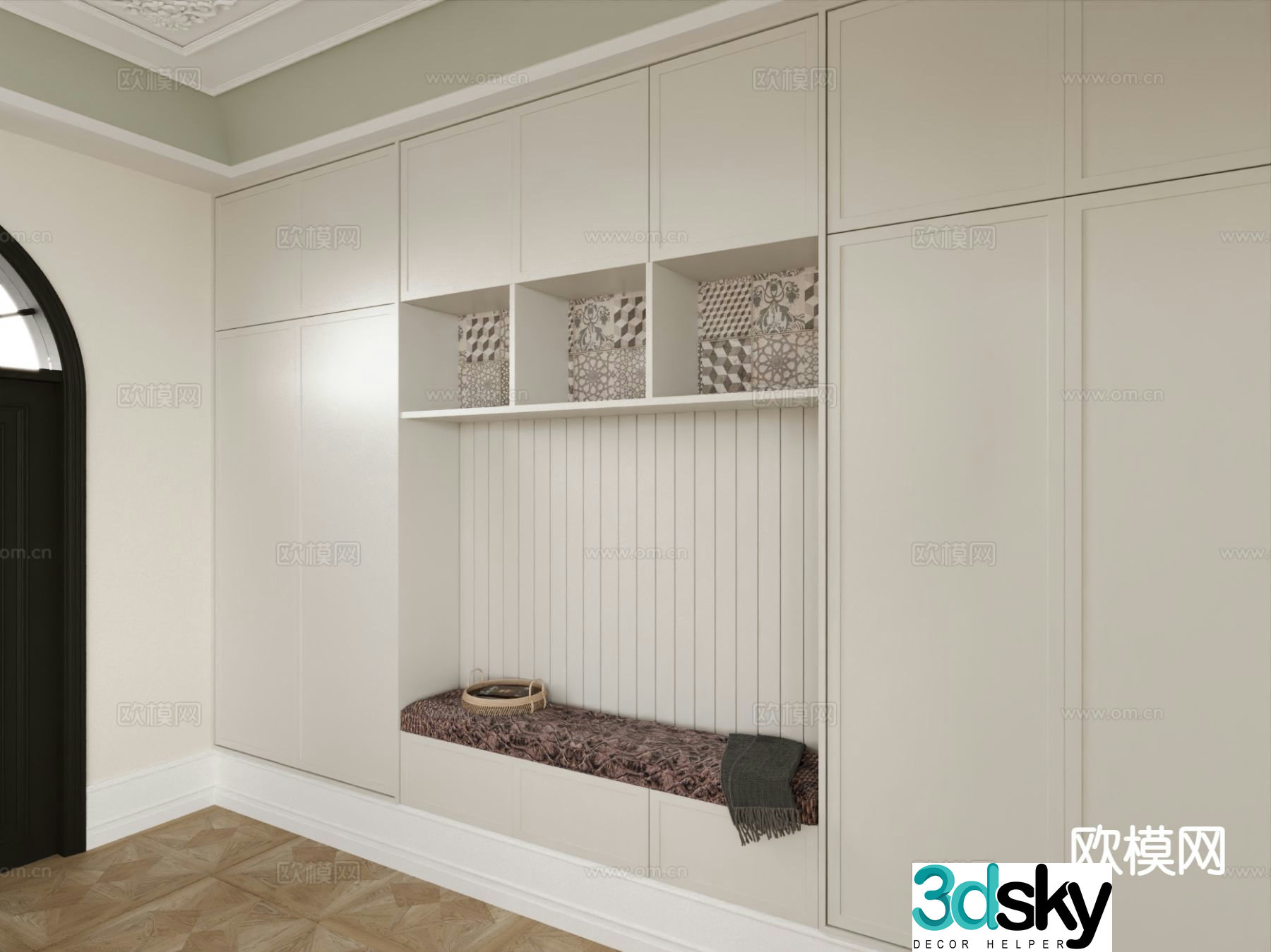 Jianou Shoe Cabinet Customized Shoe Cabinet 3D Model