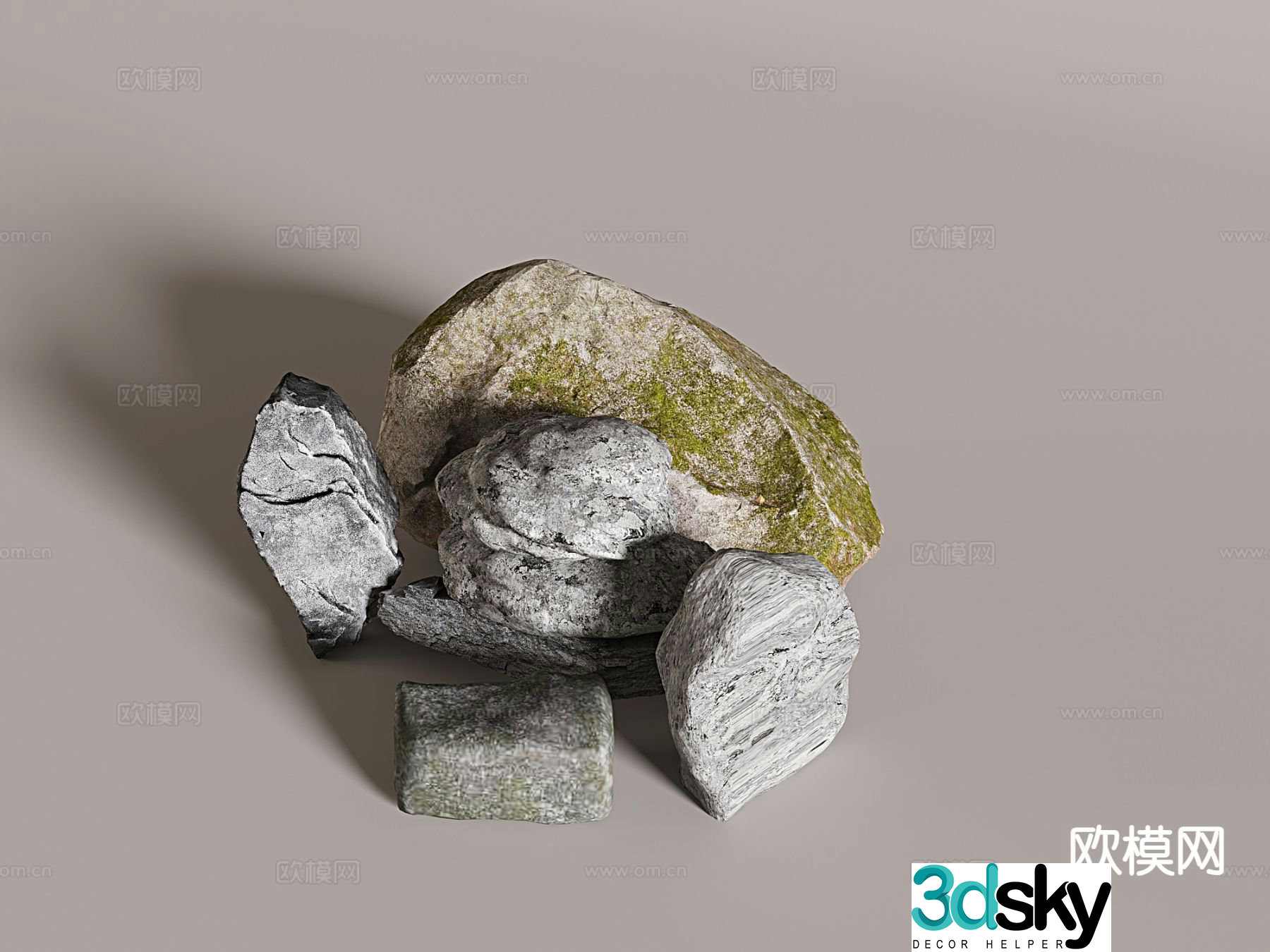 stones stone rock landscape stone 3d model